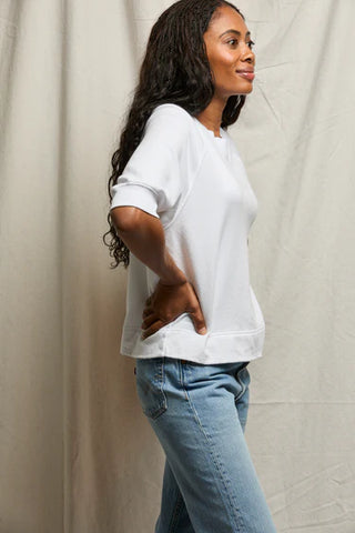 PerfectWhiteTee Effie French Terry Sweatshirt - White