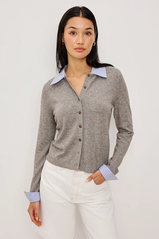 Rails Eryn Sweater - Heather Grey Poplin Mix