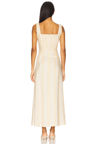 Faithfull the Brand Lenise Midi Dress in Piato Check