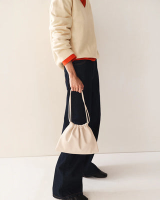 The Horse Fin Drawstring Bag in Oat