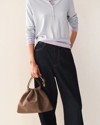 The Horse Fin Drawstring Bag in Mushroom