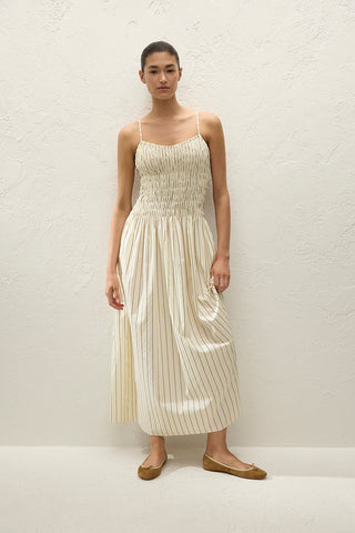 Faithfull Araceli Maxi Dress - Fiori Stripe Lemon