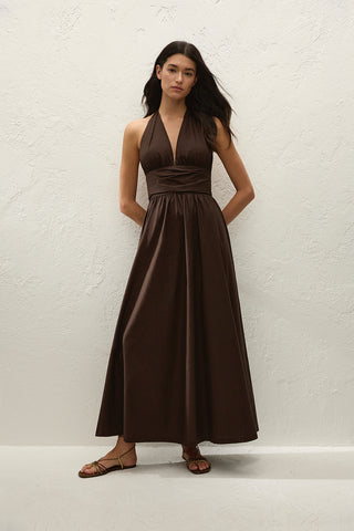 Faithfull Lido Maxi Dress - Espresso