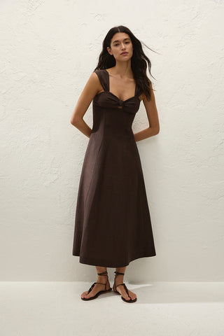 Faithfull Pallida Midi Dress - Espresso