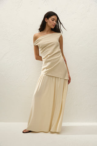 Faithfull THE Brand Roma Maxi Dress in Neutral - size L Faithfull THE Brand Roma Maxi Dress in Neutral - size L