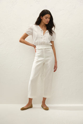 Faithfull Fiora Blouse - Fresco Lace White