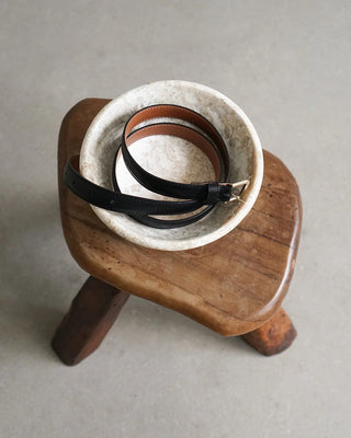 Flattered Barbara Belt in Black Leather