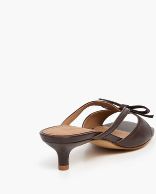 Flattered Jordan Leather Heel - Chocolate