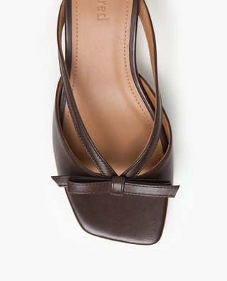 Flattered Jordan Leather Heel - Chocolate