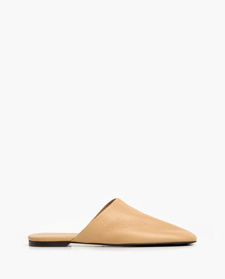 Flattered Maurine Grained Leather Flat - Biscotti