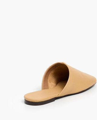 Flattered Maurine Grained Leather Flat - Biscotti