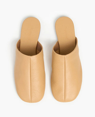 Flattered Maurine Grained Leather Flat - Biscotti