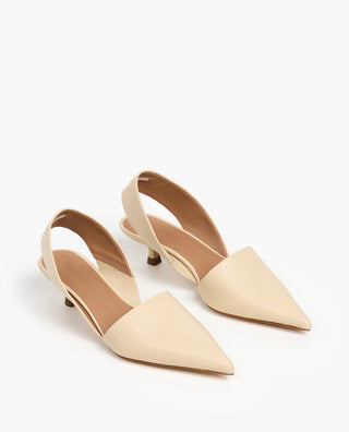 Flattered Ninni Leather Heel - Creme