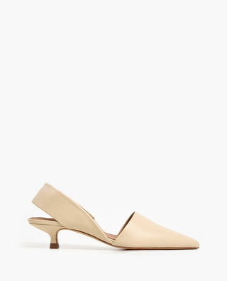 Flattered Ninni Leather Heel - Creme