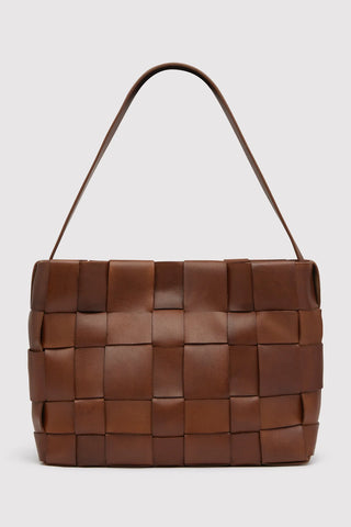 St. Agni Woven Mini Tote - Chestnut
