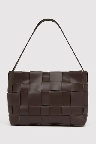 St Agni Woven Mini Tote - Chocolate