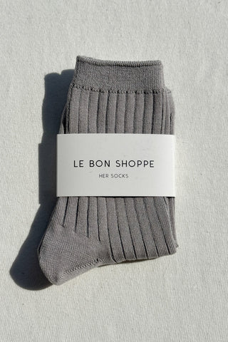 Le Bon Shoppe Her Socks in Stone (MC Cotton)