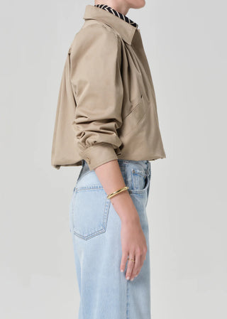 Citizens Of Humanity Everly Shirred Crop Jacket - Catalina