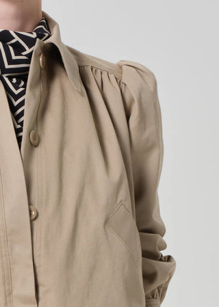 Citizens Of Humanity Everly Shirred Crop Jacket - Catalina