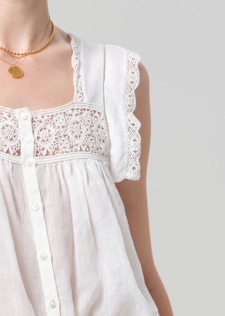 Citizens Of Humanity Mia Embroidered Top - White