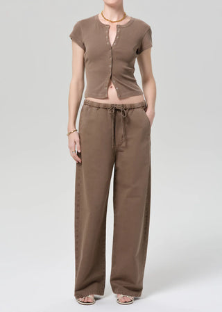 Citizens Of Humanity Tabi Short Sleeve Cardigan - Cocoa