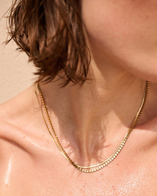 Jenny Bird Double Amalfi Chain Necklace in Gold