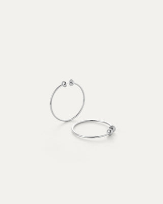 Jenny Bird Mini Icon Hoops in Silver