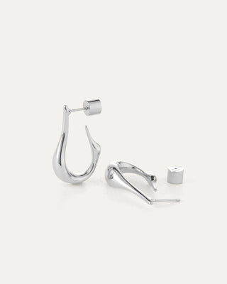 Jenny Bird Mini Colette Hoops - Silver