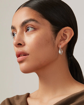 Jenny Bird Mini Colette Hoops - Silver