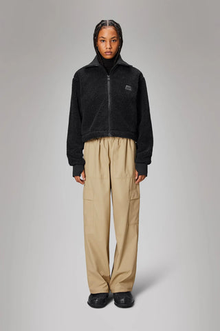 Rains Kofu Fleece Short Jacket in Black