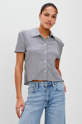 Rails Limon Shirt in Navy Gingham