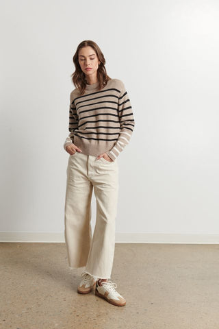 Line The Label Dasha Sweater- Mink Stripe