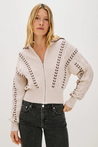 Rails Lune Sweater - Oatmeal Brown Stitch