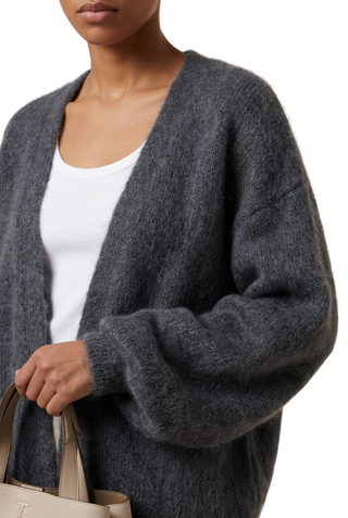 American Dreams Lee Short Cardigan in Graphite