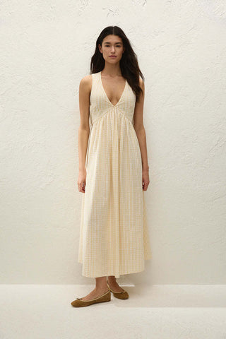 Faithfull Lune Midi Dress - Butter Textured Gingham