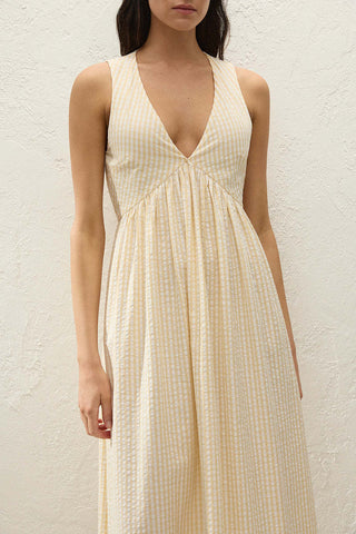 Faithfull Lune Midi Dress - Butter Textured Gingham