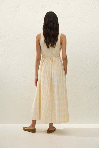 Faithfull Lune Midi Dress - Butter Textured Gingham