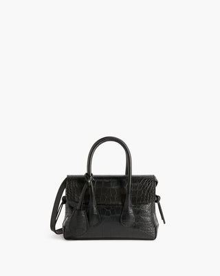 Flattered Lydia Leather Mini Bag - Croco