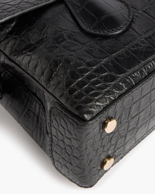 Flattered Lydia Leather Mini Bag - Croco