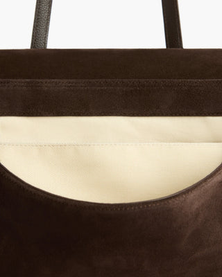 Flattered Lydia Tote Bag Suede - Chocolate