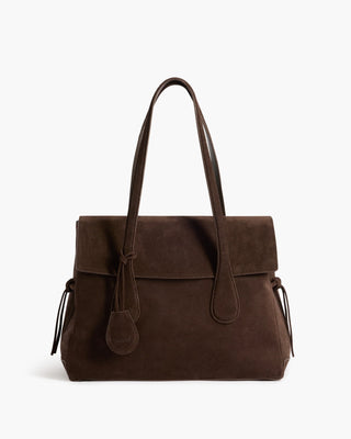 Flattered Lydia Tote Bag Suede - Chocolate