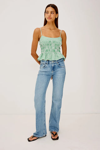 Rails Makenna Top - Emerald Stripe