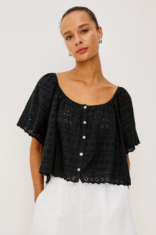 Rails Miller Top - Black Eyelet