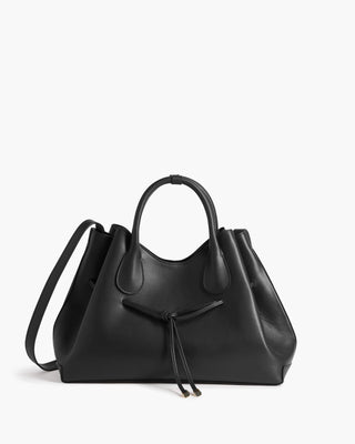 Flattered Maris Leather Tote Bag in Black