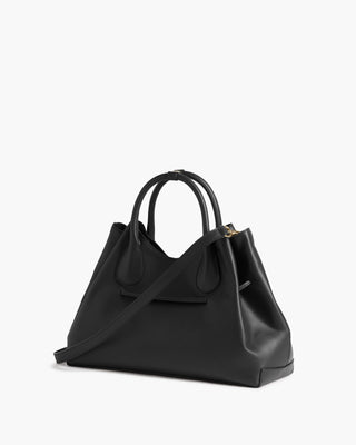 Flattered Maris Leather Tote Bag in Black