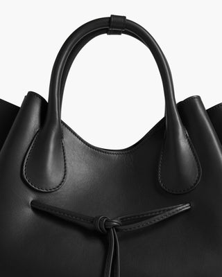 Flattered Maris Leather Tote Bag in Black