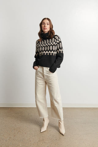 Line The Label Ruthie Sweater- Black Diamond