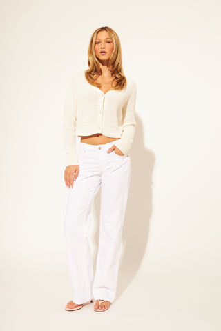 John + Jenn Ollie Cardigan - Porcelain