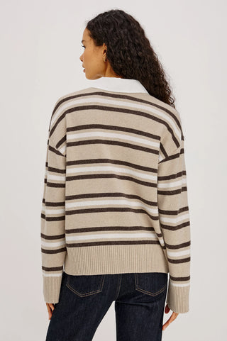 Rails Paxton Sweater in Heather Oat Stripe