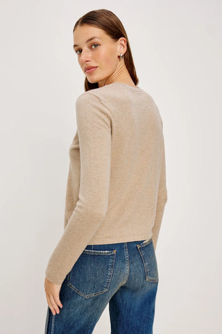 Rails Cotton Cashmere Long Sleeve Tee in Heather Oat